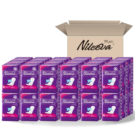 Care Maxi Sanitary Napkins with Wings – Ultra Soft, Super Absorbency & Individually Wrapped Super Value Bulk Pack (16 Pads/Pack X 36 Packs = 576 Pads)