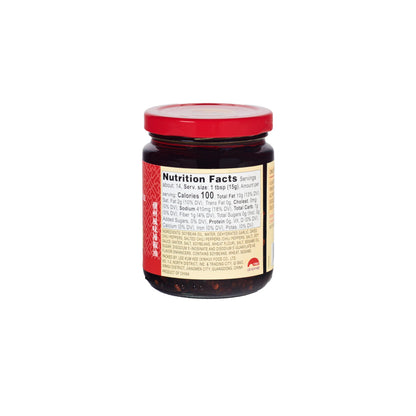 Lee Kum Kee Chiu Chow Chili Crisp Oil 205g/7.2oz - Savory Chili Sauce for Authentic Chinese Cuisine, Perfect for Dips, Drizzling and Stir-Frying