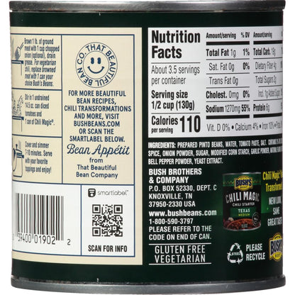 Bush’s Campfire Style Chili Magic Chili Starter 15.5 oz. (Pack of 6)