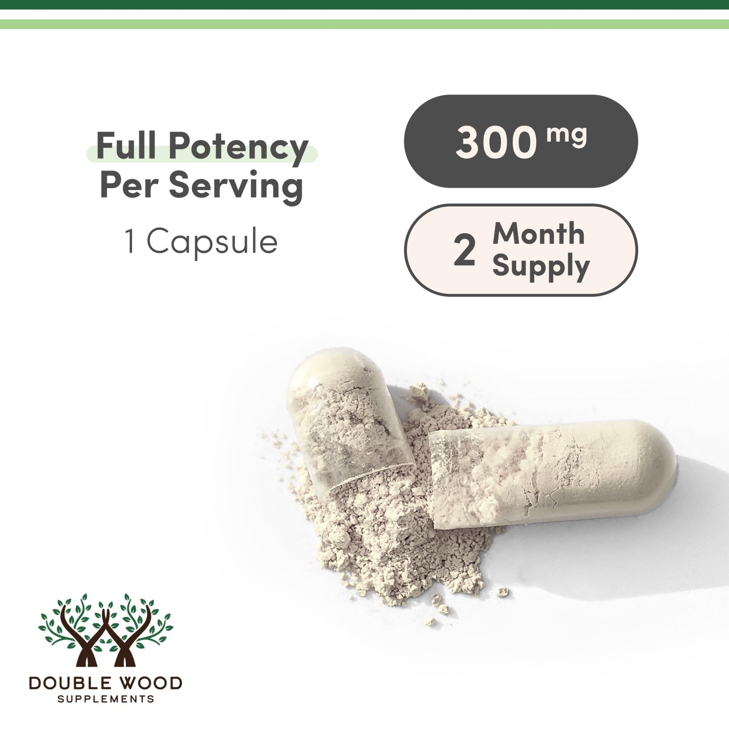 Double Wood Supplements CDP Choline (Citicoline) Supplement, Pharmaceutical Grade, Third Party Tested (60 Capsules 300mg)