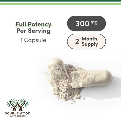 Double Wood Supplements CDP Choline (Citicoline) Supplement, Pharmaceutical Grade, Third Party Tested (60 Capsules 300mg)