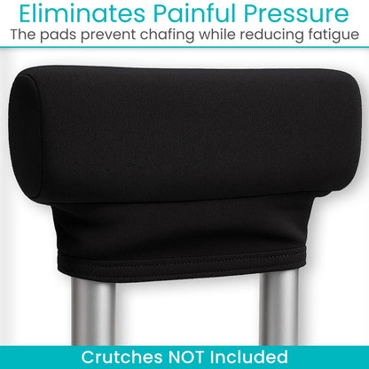 Vive Premium Crutch Pads & Hand Grips - Comfortable, Breathable, Machine Washable Padding - Moisture Wicking & Odor Reducing Pillow Accessory Covers for Adult & Youth Walking Crutches