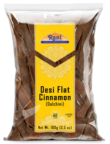 Rani Desi (Dalchini) Flat Cinnamon 3.5oz (100g) ~ All Natural | Vegan | Gluten Friendly | NON-GMO | Kosher | Indian Origin