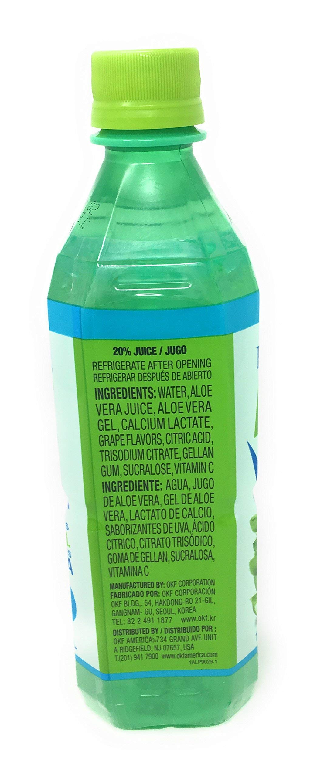 OKF Aloe Vera Drink in 16.9 Ounce Bottles (Sugar Free, 6 Pack)
