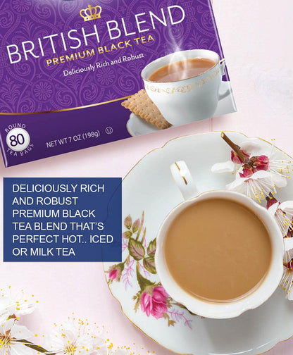 Tetley British Blend Premium Decaf Black Tea, Decaffeinated Tea, 40 Teabags (Pack of 6), Rainforest Alliance Certified