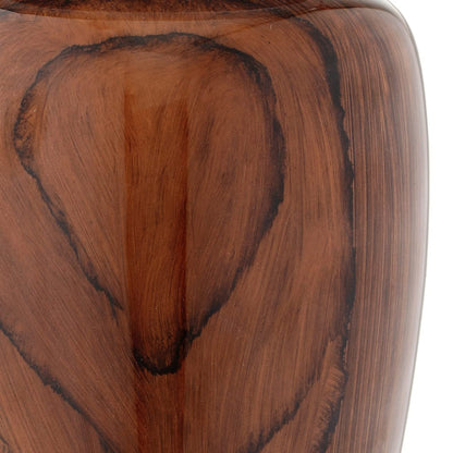 Bold & Divine Wood Grain Cremation Urn for Human Ashes - Elegant Large Memorial Cremation Urn for Human Ashes - Perfect Tribute for Loved Ones - Male Female Man or Woman (Red Cherry Wood, Large)