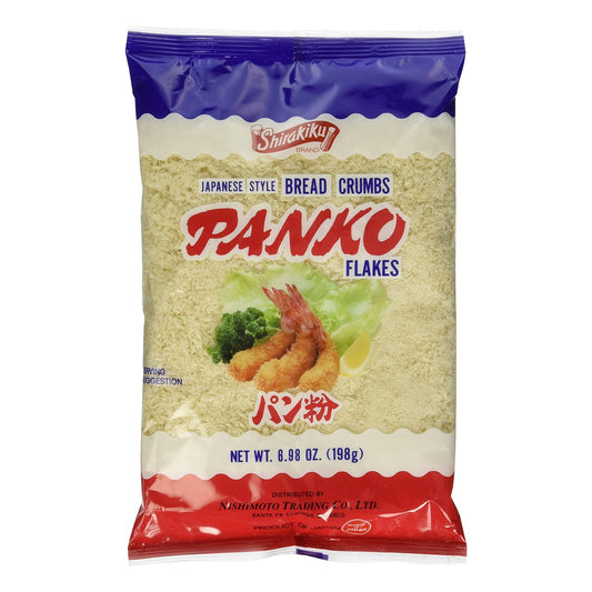 Japanese Style Panko Bread Crumbs – Crispy Panko Flakes, Light and Crunchy, Wheat Bread Crumbs for Cooking and Frying - 6.98oz (Pack of 1)
