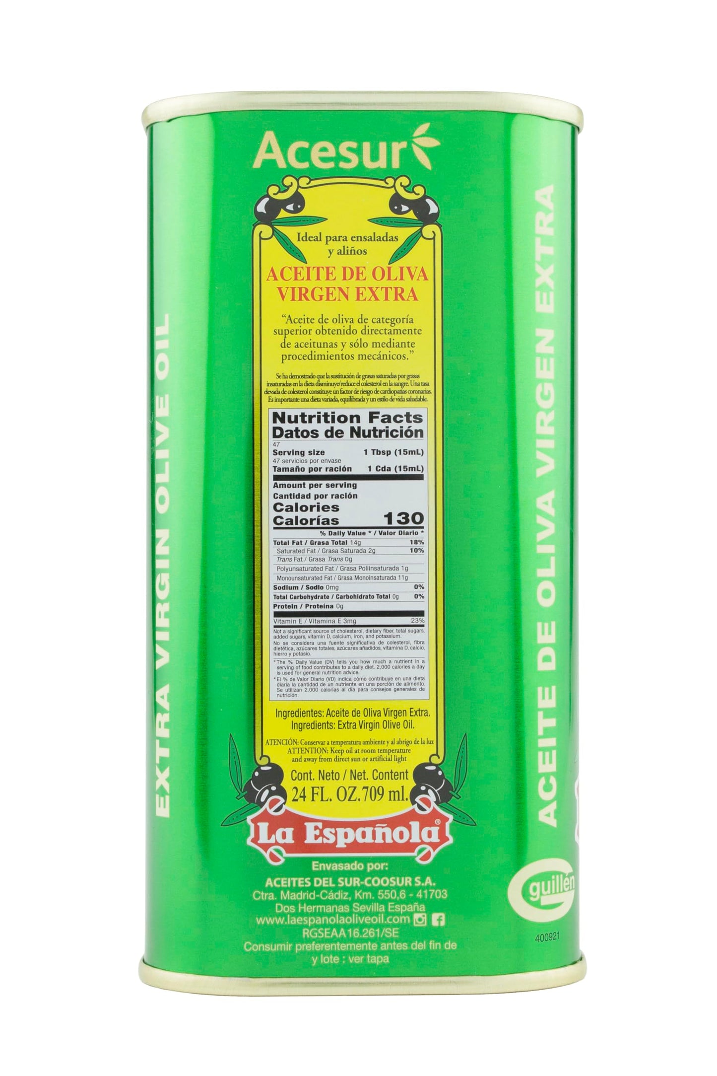 LA ESPAÑOLA First Cold Pressed Extra Virgin Olive Oil, 24 OZ