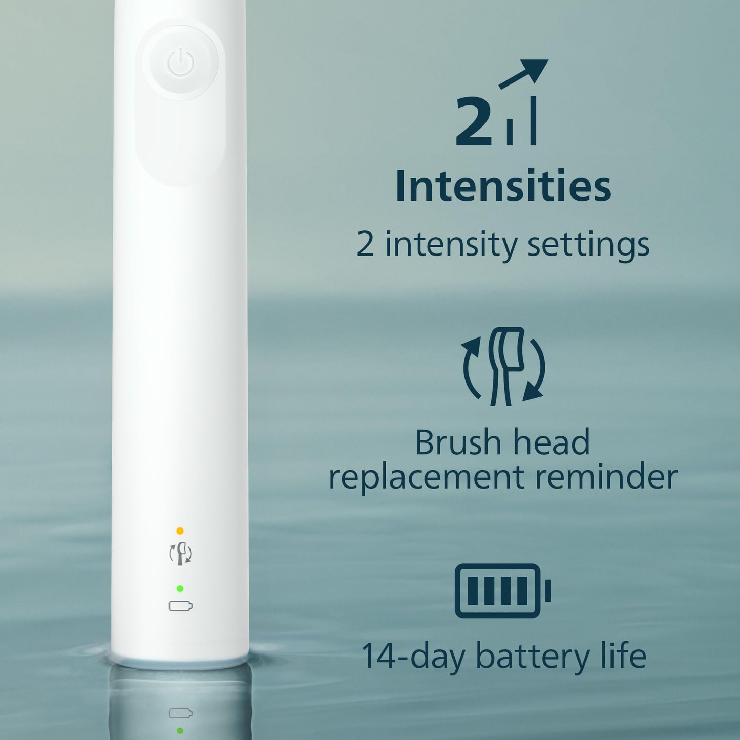 Philips Sonicare 4100 Series Electric Toothbrush - Sonic Toothbrush with Advanced Sonic Technology, Pressure Sensor, Two Intensity Settings, Smartimer & Quadpacer, White, Model HX3681/23