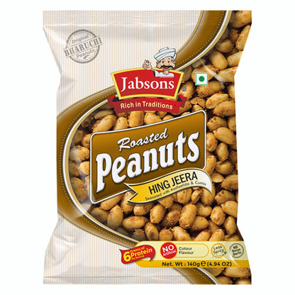 Jabsons - Jumbo Roasted Peanuts, Hing Jeera (5 PACK), 140g x 5