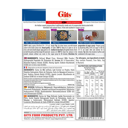 Gits Gulab Jamun Mix, 3.5 Ounce
