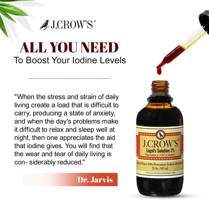 J.CROW'S® Lugol's Solution of Iodine 2% 2oz