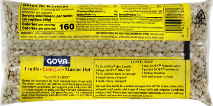 Goya Foods Lentils, Dry, 16 Ounce (Pack of 24)
