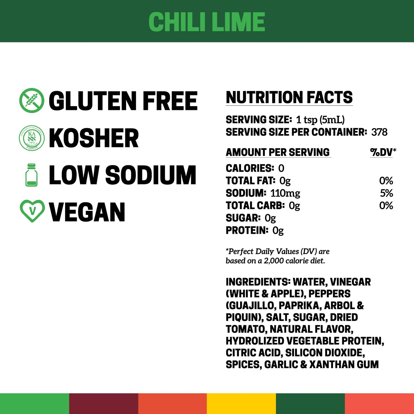 Cholula Chili Lime Hot Sauce, 64 fl oz - One 64 Fluid Ounce Bulk Container of Chili Lime Hot Sauce with Mexican Peppers, Lime and Signature Spice Blend, Perfect for Eggs, Shrimp, and More