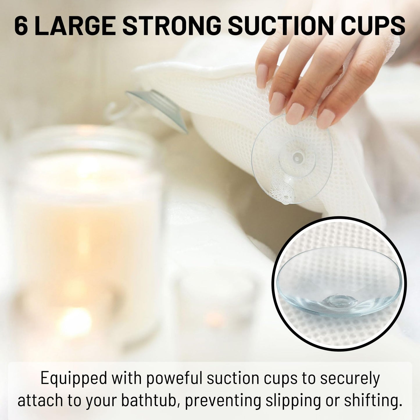 Sierra Concepts Bath Pillow Spa Bathtub Ergonomic for Tub, Neck, Head, Shoulder Pillows Support Cushion Headrest - Luxury Soft 3D Mesh + Strong Grip Suction Cups Soaking Large, Paradise