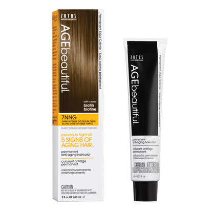 AGE beautiful Permanent Hair Color Dye Liqui Creme | 100% Gray Coverage | Anti-Aging Haircolor | Biotin for Thicker, Fuller Hair | Professional Salon Coloring