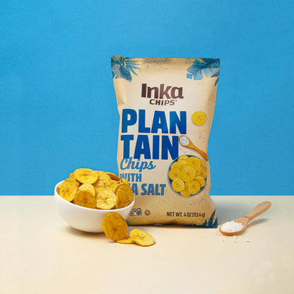 Inka Crops Sea Salt Plantains, 4-Ounce bags (Pack of 12)