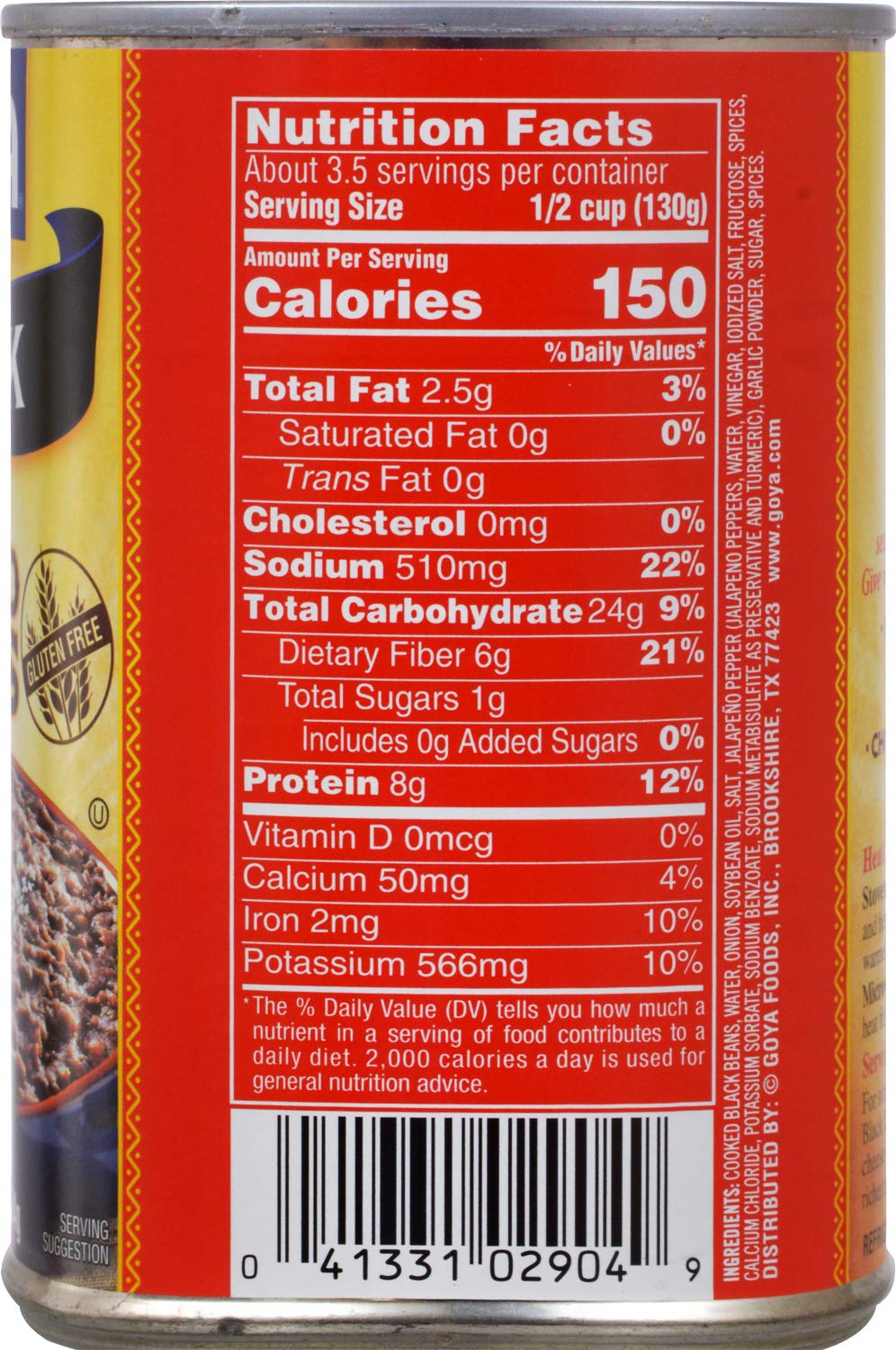 Goya Foods Refried Black Beans, 16-Ounce (Pack of 12)