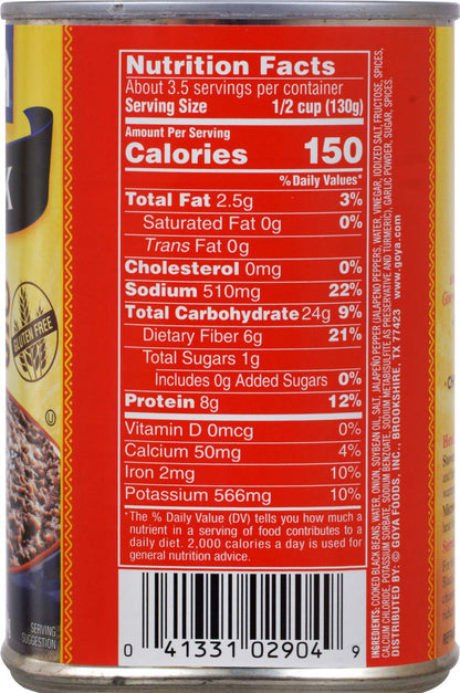 Goya Foods Refried Black Beans, 16-Ounce (Pack of 12)