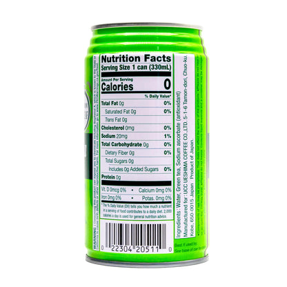 UCC Japanese Green Tea Drink, 11.1-Ounce Cans, Pack of 24, No Sugar, No Artificial Flavors or Coloring, Refreshing Canned Beverage, Authentic Taste, Perfect Healthy Drink