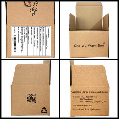 ChaWuWarmSun LongJing Green Tea,3.5oz/100g,Chinese Dragon Well Green Tea Loose Leaf