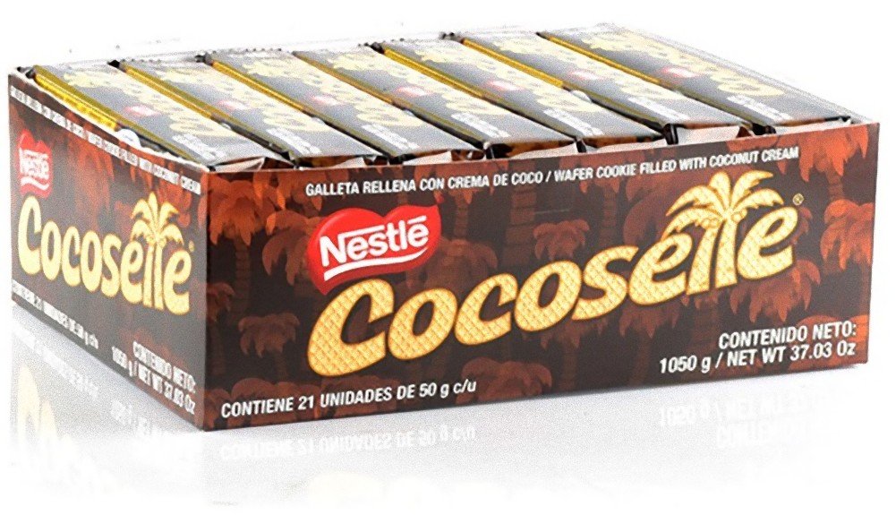Cocosette, Wafer Cookie Filled with Coconut Cream, (pack of 21 - 50 g. each) - 37 oz