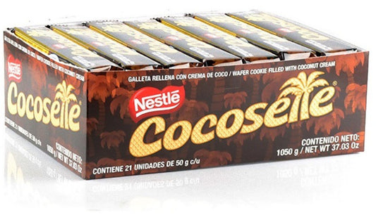 Cocosette, Wafer Cookie Filled with Coconut Cream, (pack of 21 - 50 g. each) - 37 oz
