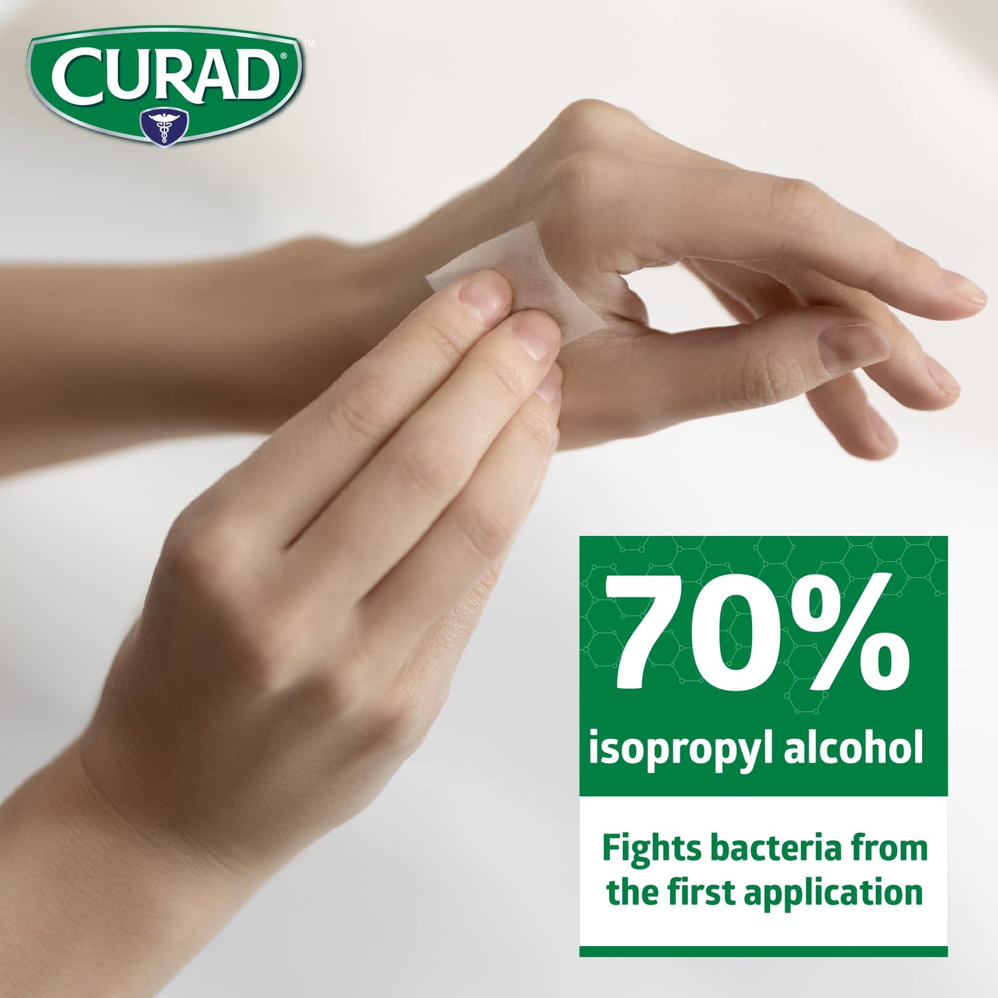 CURAD Alcohol Prep Pads (Pack of 4 Boxes) | 400 Pieces of Medium Isopropyl Wipes Individually Wrapped | First Aid Swabs for Cuts & Scrapes | Medical Pads for General Cleansing