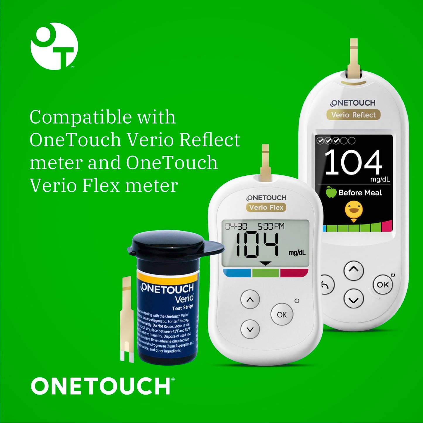 OneTouch Verio Test Strips - 90 Count - Diabetic Test Strips for Blood Glucose Meter & Daily Blood Sugar Levels - 30 Count/Pack (3 Pack)