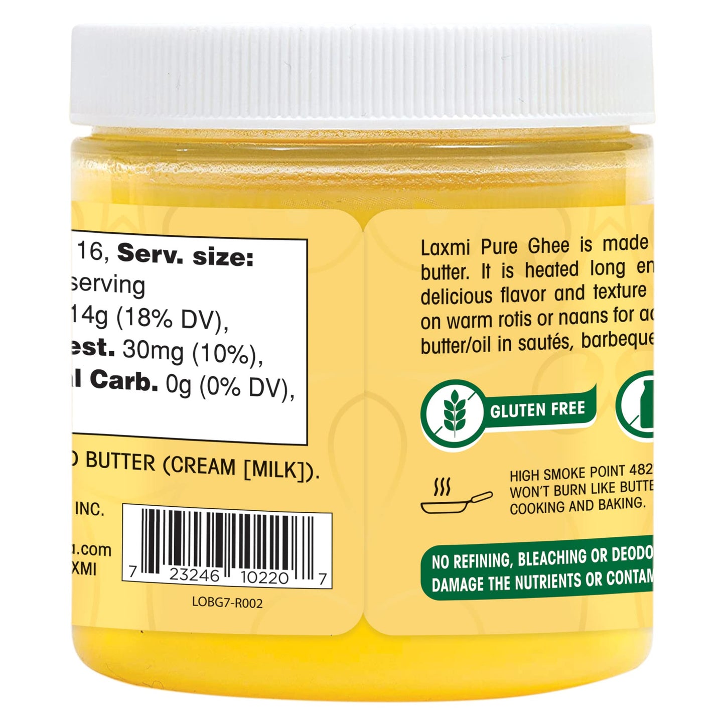 Laxmi Natural Traditional Indian Style Pure Cow Ghee - 8oz