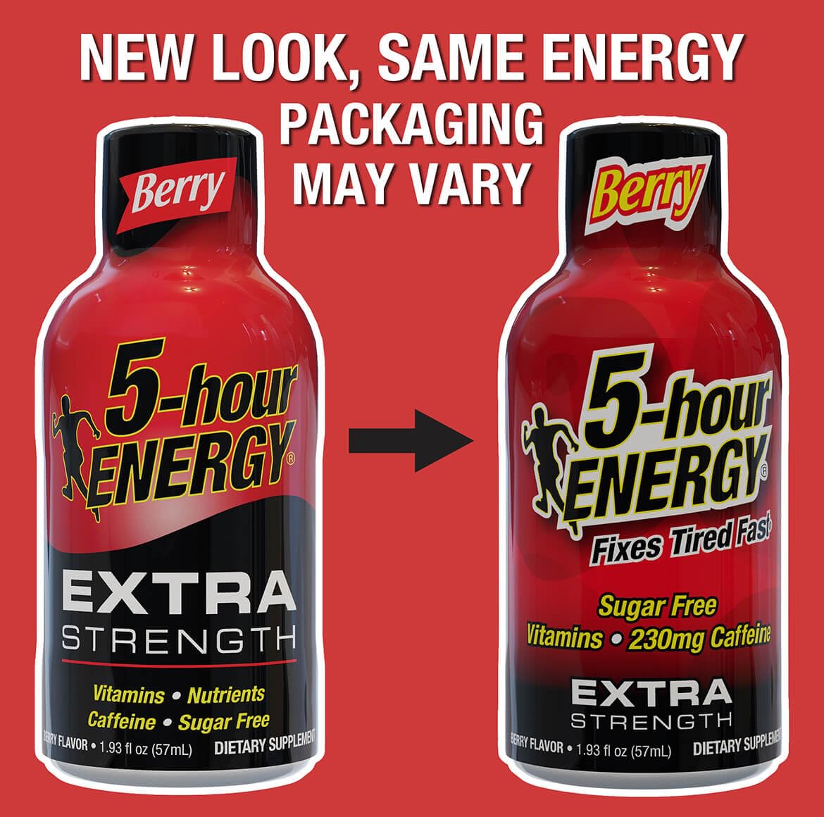 5-hour ENERGY Shots Extra Strength, Berry Flavor, 30 Count, 1.93 Fl Oz, Sugar Free, Zero Calories, Amino Acids and Essential B Vitamins, Dietary Supplement, Feel Alert and Energized, 230 mg Caffeine