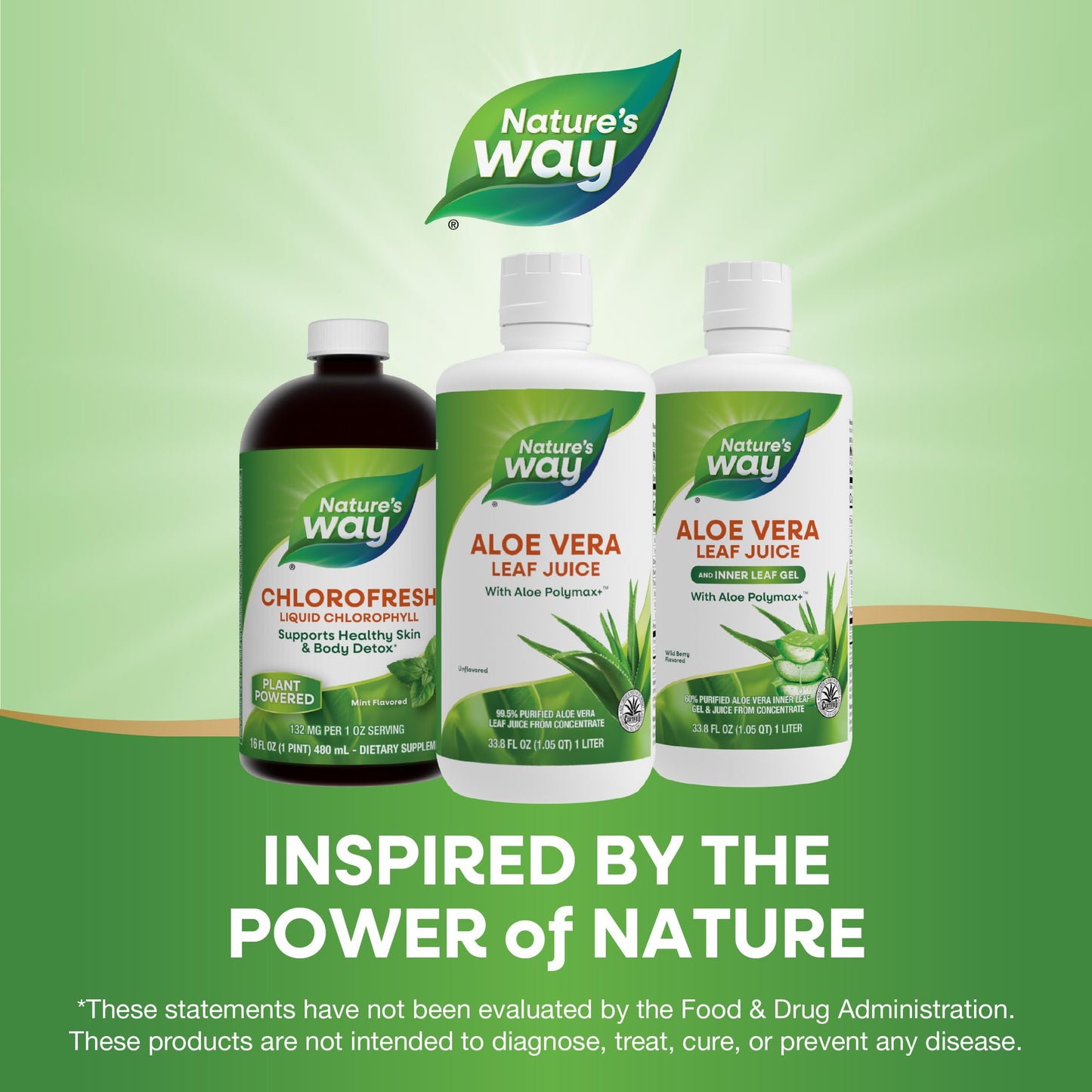 Nature's Way Aloe Vera Leaf Juice with Polymax+, 99.5% Purified Aloe Vera Leaf Juice from Concentrate, Unflavored, 33.8 Fl Oz
