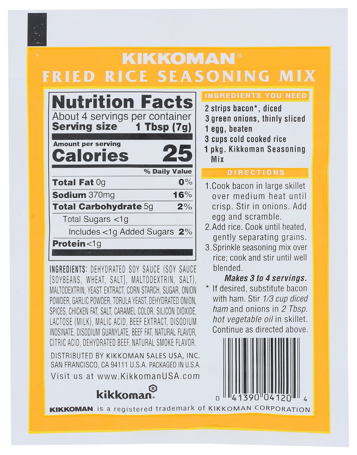 Kikkoman Fried Rice Seasoning Mix, 1 oz
