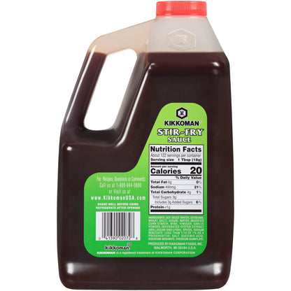 Kikkoman – Preservative Free Stir Fry Sauce with Classic Flavored - Perfect for Chowmein & All-Purpose Seasoning Dishes – Sealed Packed Plastic Bottle - 1/2Gal (Pack of 1)