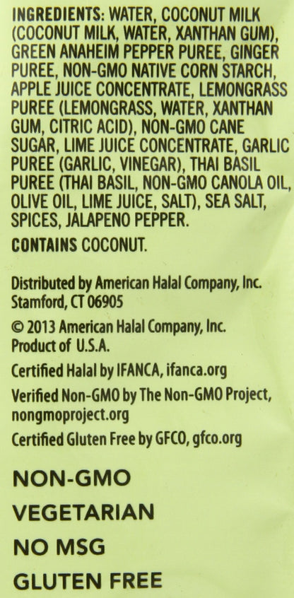 Saffron Road Lemongrass Basil Simmer Sauce | Globally Inspired Simmer Sauce | Gluten-free, Vegan, Non-GMO, and Certified Halal and Kosher | 7.0oz Pouch | Pack of 8