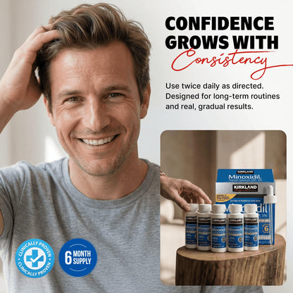 Minoxidil-5% Extra Strength Hair Regrowth for Men, 6 Month Supply
