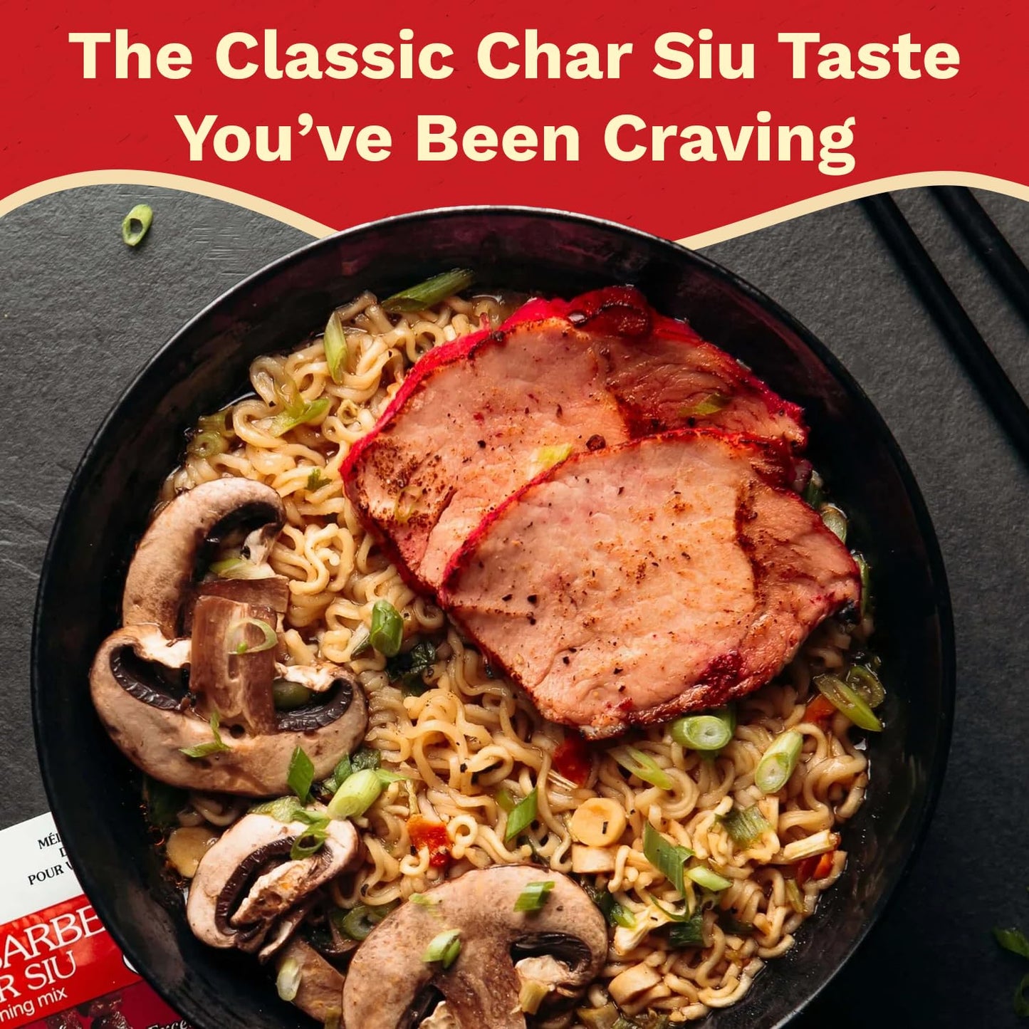 NOH Chinese Barbecue Char Siu Seasoning Mix, 2.5 oz Packet (Pack of 4) - Authentic Chinese Barbecue Seasoning for Restaurant-Style Classic Char Siu Taste - Ideal for Pork, Chicken, Ribs and More