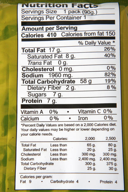 Mama Ramen Instant Noodles Green Curry Flavor (90g - 3.17oz) - Jumbo Pack of 20