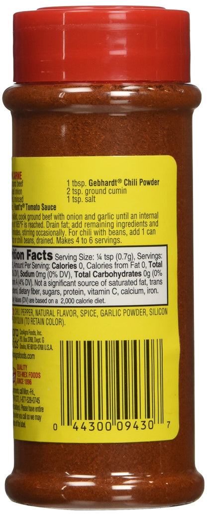 Gebhardt Chili Powder, 3 Ounce (Pack of 3)