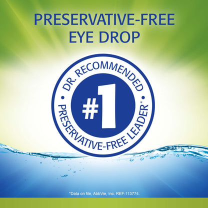 Refresh RELIEVA PF Xtra Preservative-Free Artificial Tears Lubricant Eye Drops, 0.33 fl oz (10 mL), 1 Count