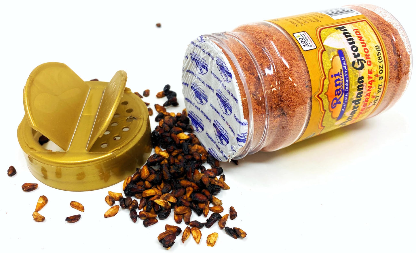 Rani Anardana (Pomegranate) Ground, Indian Spice 3oz (85g) PET Jar ~ All Natural | No Color | Gluten Friendly | Vegan | NON-GMO | No Salt or fillers | Indian Origin