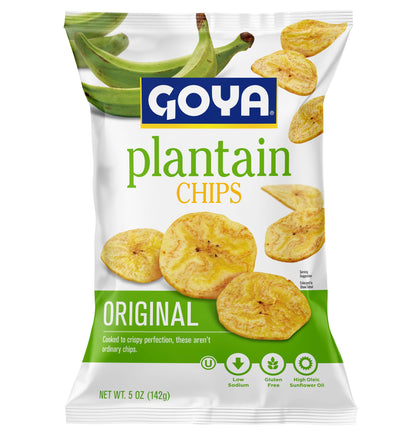 Goya Foods Plantain Chips, Original, 5 Ounce (Pack of 12)