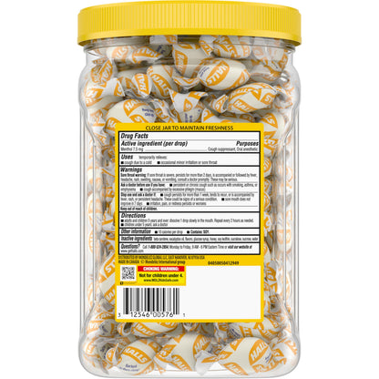 HALLS Cough and Throat Relief Honey Lemon Cough Drops, Bulk Pack, 250 Drops