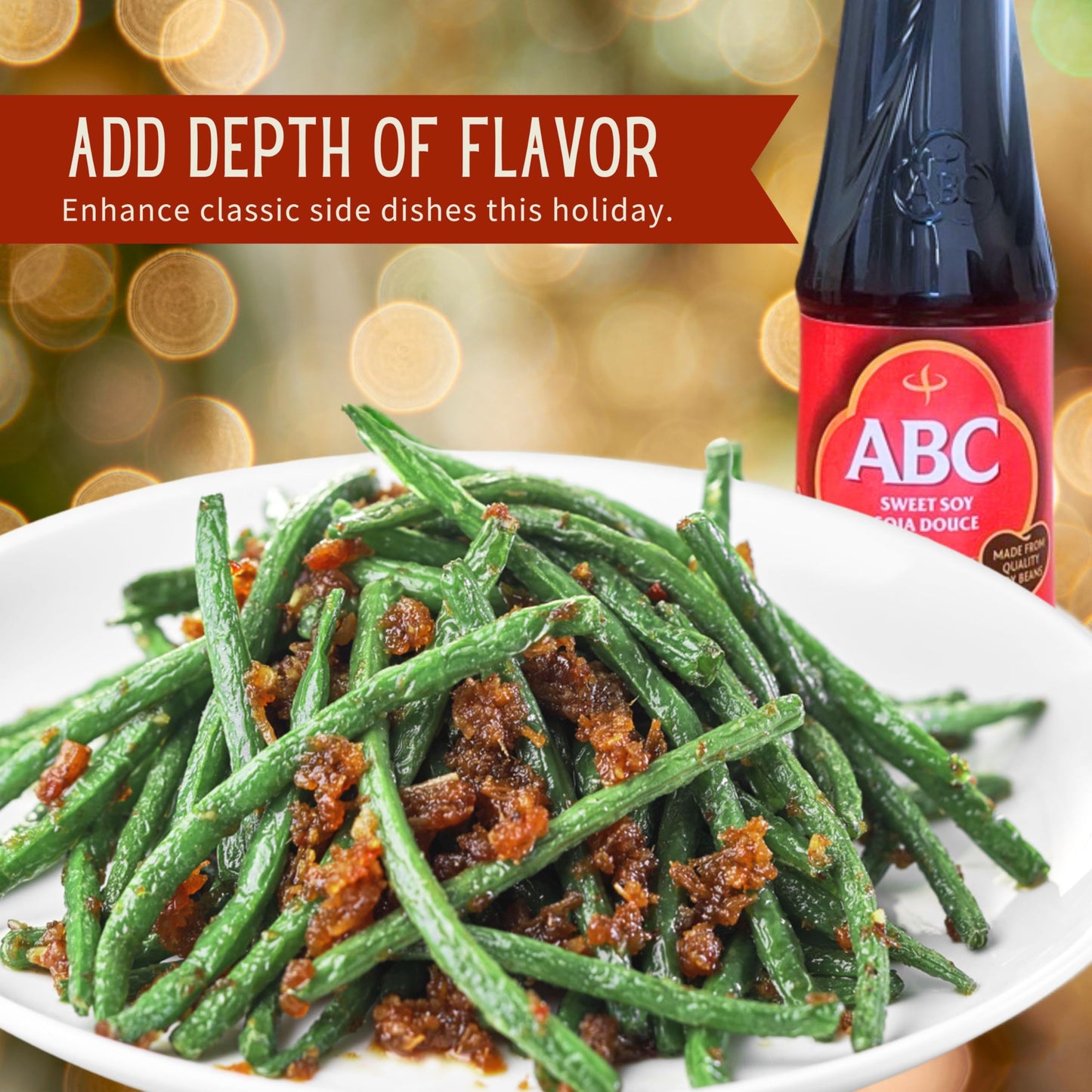 ABC Sweet Soy, Black Dark Marinade, 20.3 Oz, Savory Sauce, Dip, Stir-fry, Glaze, Vegan, No MSG, Plant-based, Halal, Umami Flavor, Indonesian Kecap Manis Made with Coconut Sugar