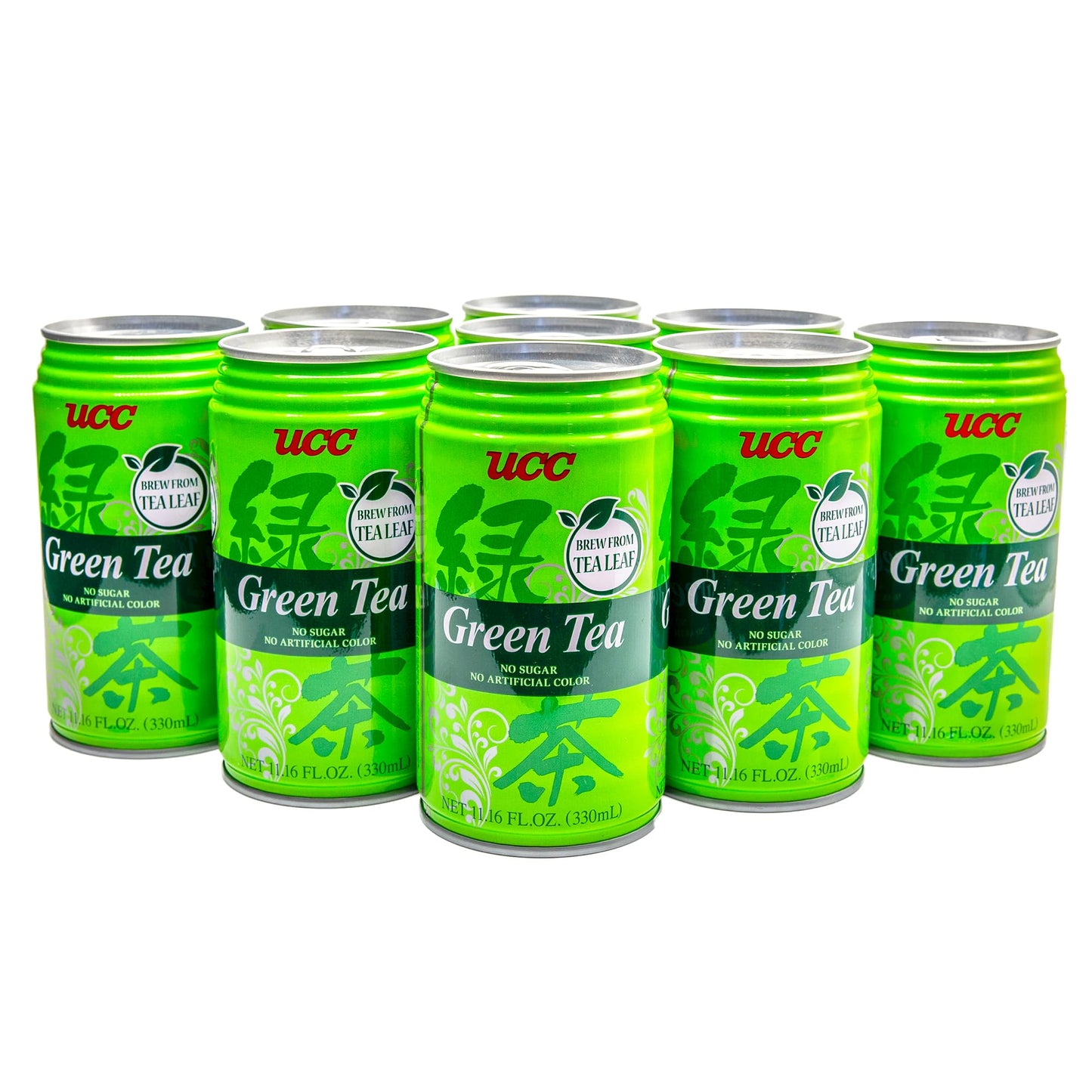 UCC Japanese Green Tea Drink, 11.1-Ounce Cans, Pack of 24, No Sugar, No Artificial Flavors or Coloring, Refreshing Canned Beverage, Authentic Taste, Perfect Healthy Drink