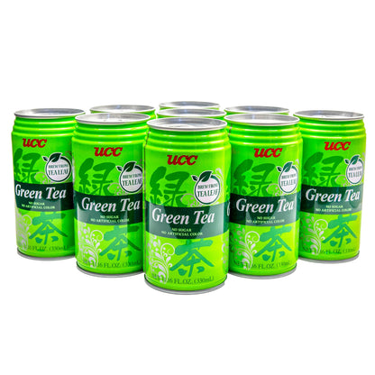UCC Japanese Green Tea Drink, 11.1-Ounce Cans, Pack of 24, No Sugar, No Artificial Flavors or Coloring, Refreshing Canned Beverage, Authentic Taste, Perfect Healthy Drink