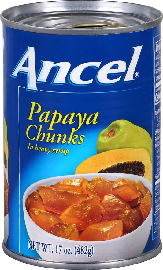 Ancel Papaya Chunks In Syrup, 17 Ounce (Pack of 24)