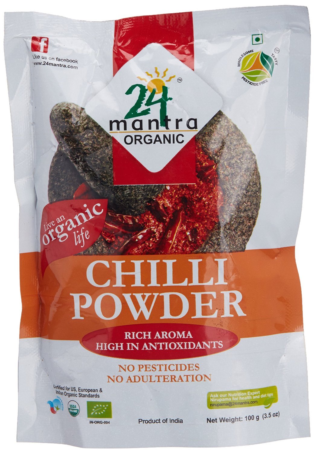 Organic Coriander Seeds Powder 7 Ounces, USDA Organic, No Pesticides, No Adulteration, No Sodium - 24 Mantra Organic