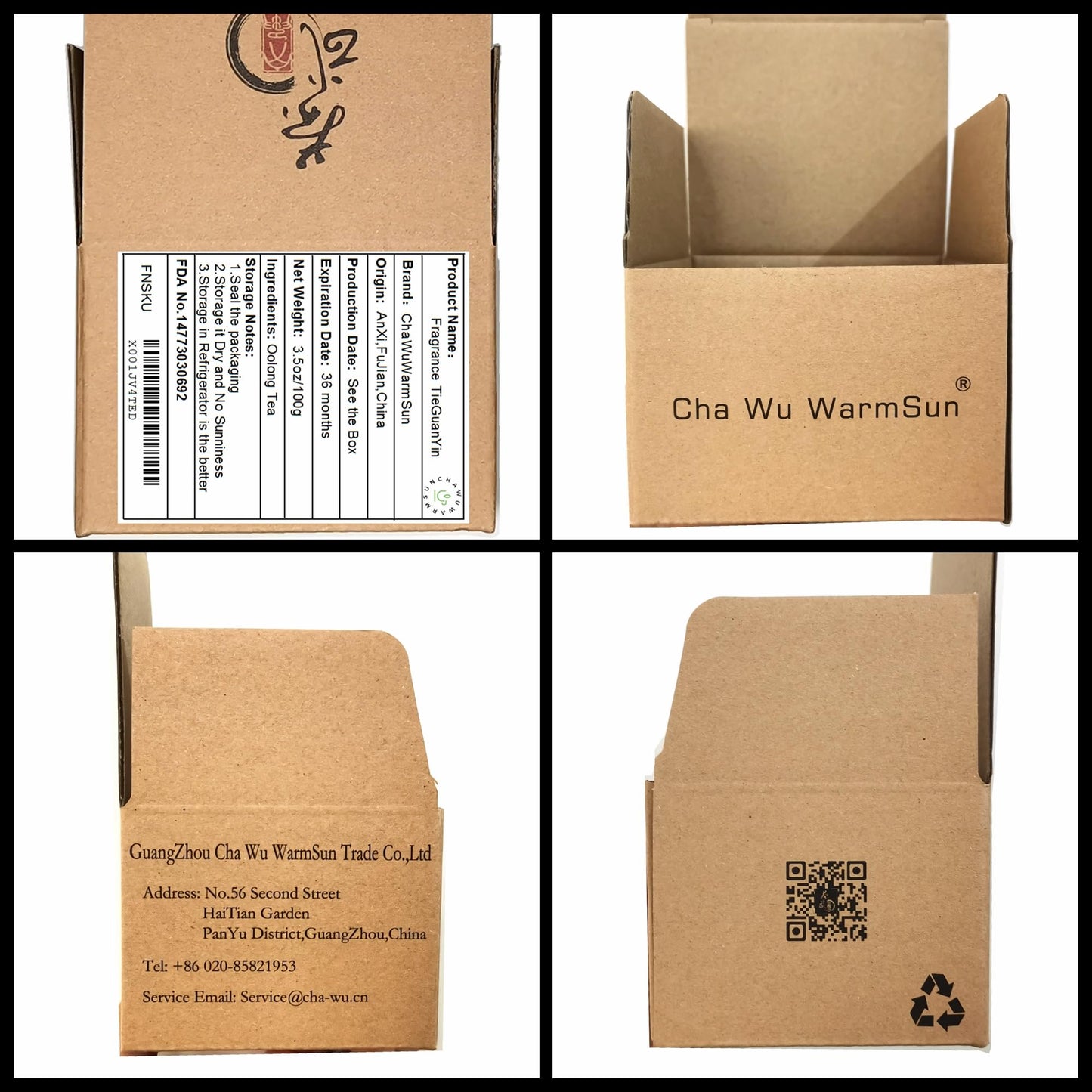 ChaWuWarmSun- Fragrant TieGuanYin Oolong Tea,3.5oz/100g,WuLong Tea Loose Leaf Wu Long,Origin of AnXi,FuJian,Chinese