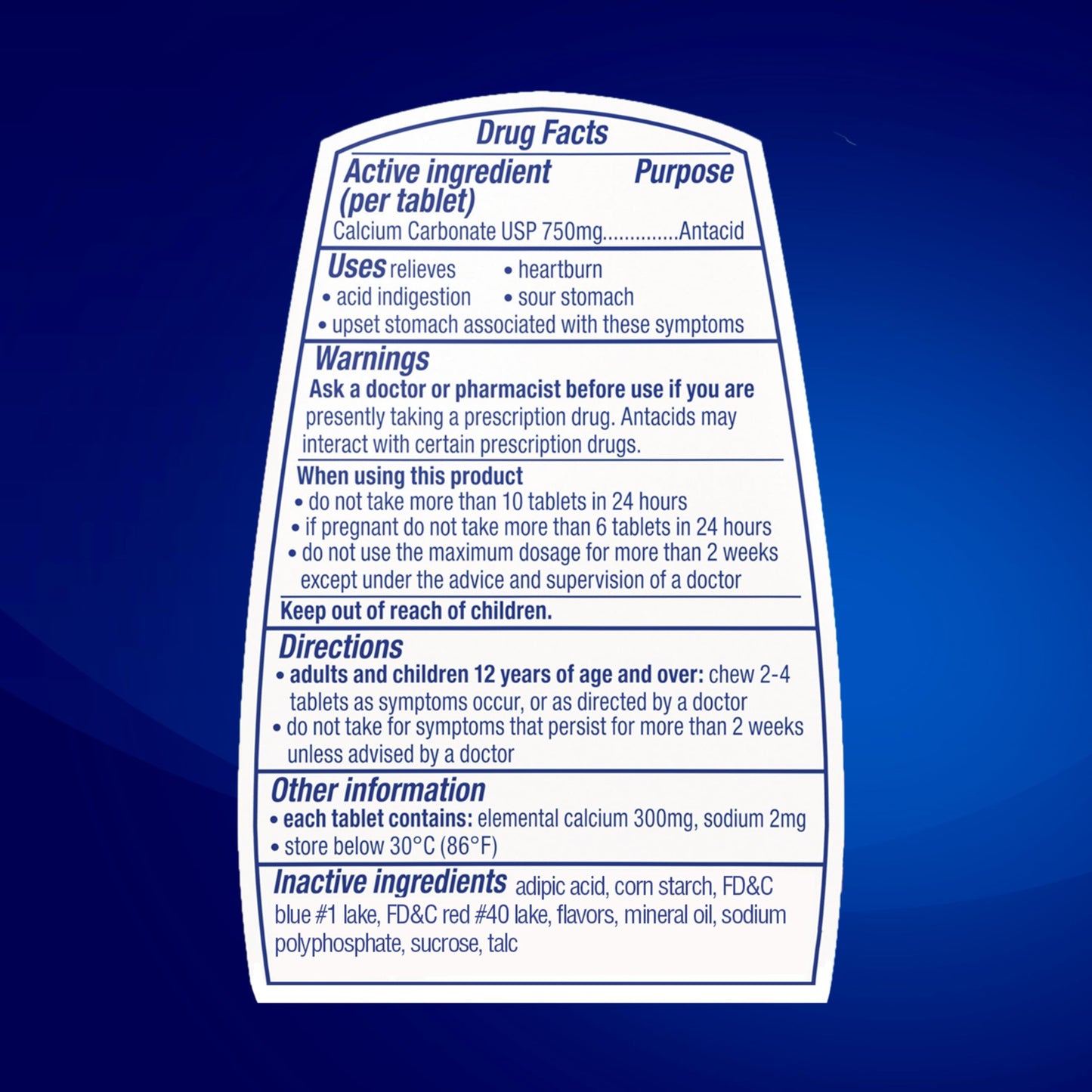 TUMS Extra Strength Assorted Berries Antacid Tablets for Heartburn Relief, 96 count